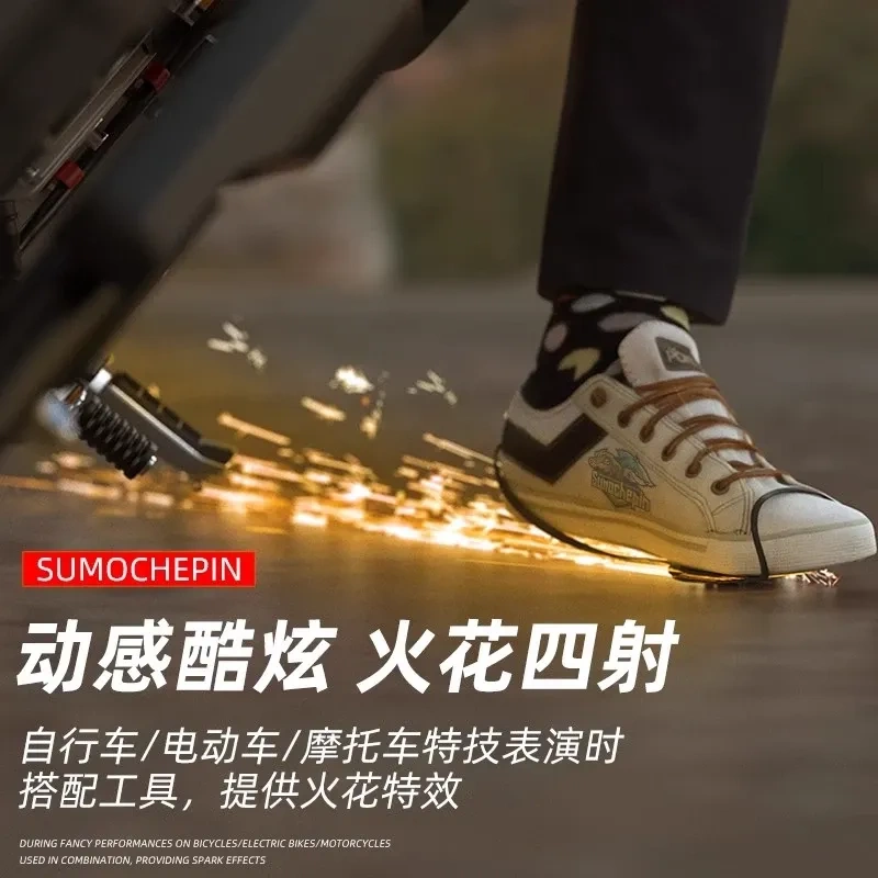 Skateboard Ignites Fireworks, Kuaishou Same Style Spark Shoe Covers, Bicycle Foot Brake Spark Flint, Motorcycle