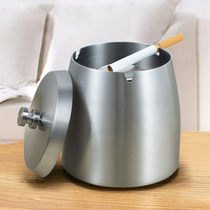 Stainless Steel Ashtrays Windproof Tide Anti Fly Ash Creativity with lid Home Living room Smoky office lid Smoke cylinder