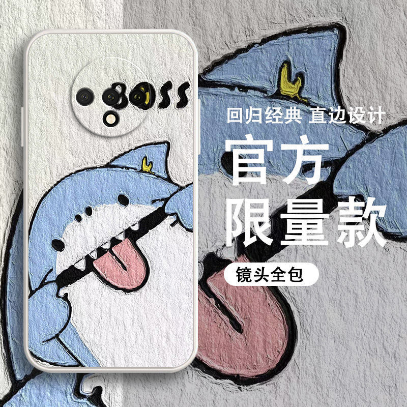 Suitable for Oneplus 7t Phone Case Hd1900 Protection Oneplus 7t Cover Oneplus Seven T7 Ten 1+ New Model Case Cute Shark Full Protection Anti-Drop Ultra-Thin Matte High-End Premium Soft Case Simple for Men and Women