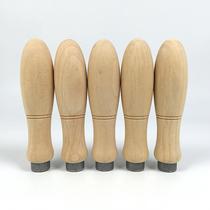 Solid wood handle spatula kitchen knife file handle anti-scalding durable barbecue grip hardware mechanical tools wood accessories