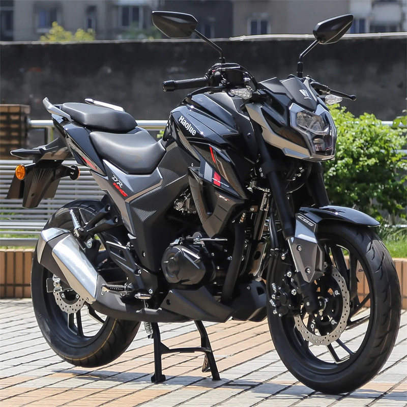 新型国家排出ガス基準IVに適合した燃料噴射式Haojue DR150Sストリートバイク、DR300CC男性向け燃料駆動通勤バイク