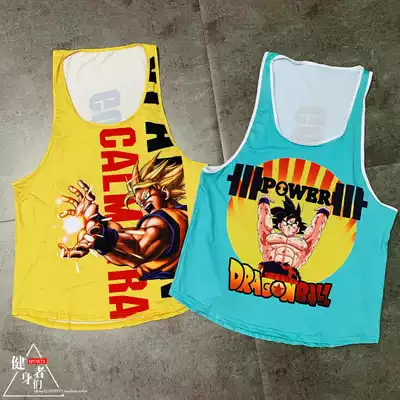 Exclusive Couple Wukong Dragon Ball Cartoon Sakuragi Flower Road Fitness Sports Running Quick Dry Bodybuilding Vest for Men and Women