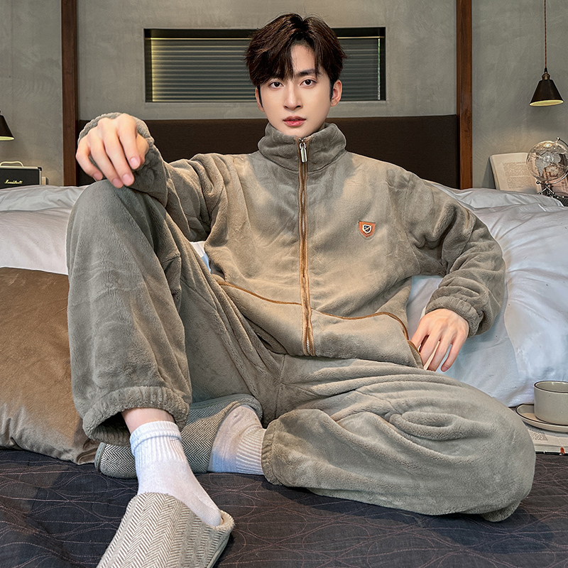 Tall Men's Pajamas, Extended Version, 190cm, for Teenage Boys, Fleece Style, Winter Men's Pants, Sleep Pants, Loungewear