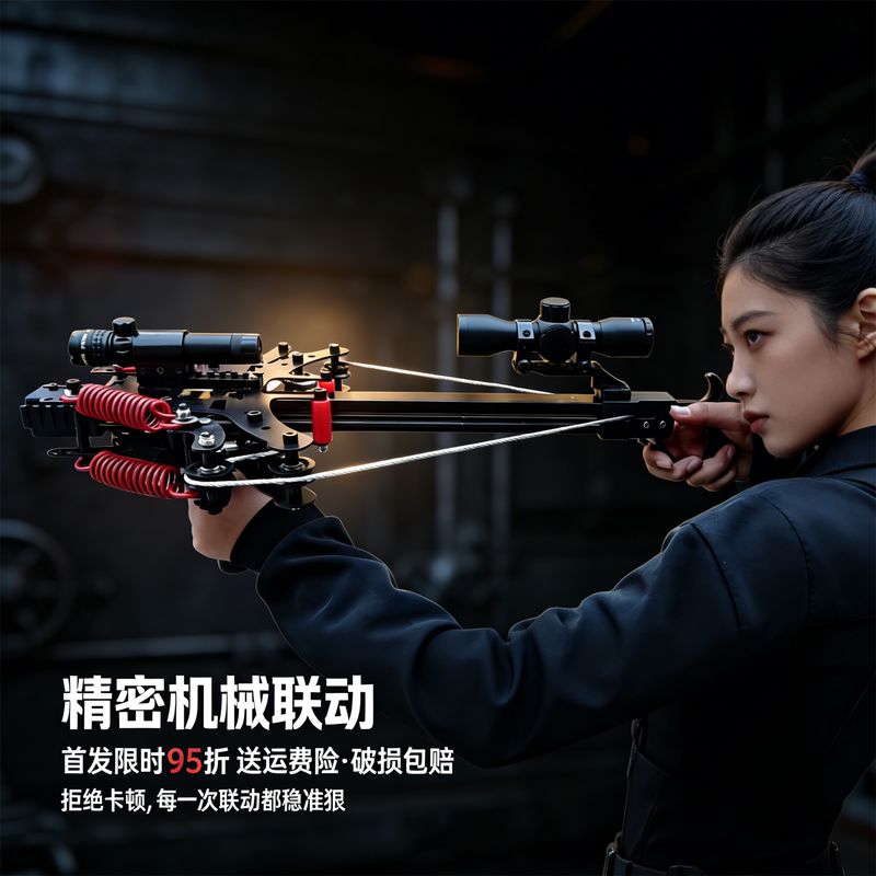 2026 New Model Steel Ball Continuous Firing Compound Bow for Adults, High Precision, Powerful Outdoor Shooting with Laser Aiming, in Stock