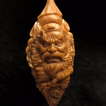 Zhongkui olive stone bracelet Suzhou carved five ghost head single seed handle piece mobile phone key pendant necklace pendant