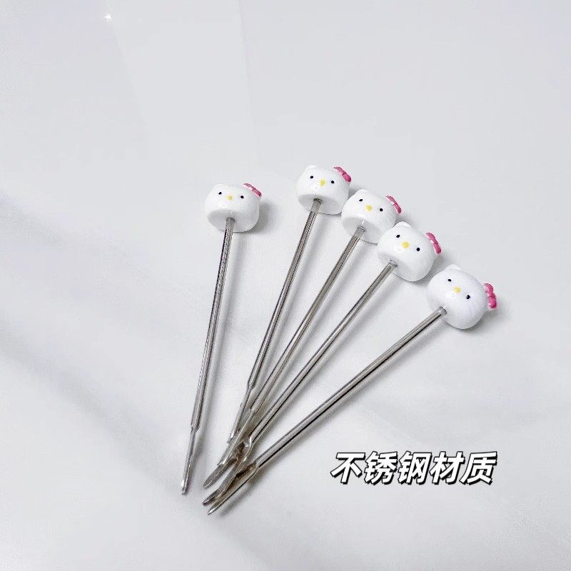 Trendy and Popular ins Household Forks, Non-Disposable Stainless Steel Fruit Forks, Food-Grade, High Aesthetic Value, with a Jar