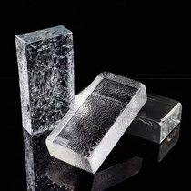 Ultra-white glass brick crystal brick square partition wall bathroom ice pattern bar decoration entrance hall color translucent solid
