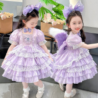 Star Lolita Princess Cake Dress Summer Lina Bell Puff Dress Girls High-end Performance Dress