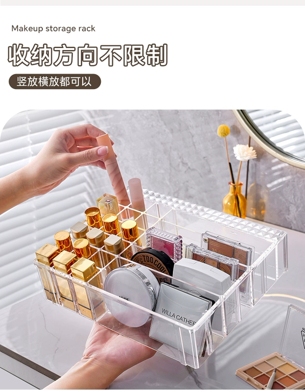 kệ để mỹ phẩm mini Son môi phấn mắt hộp đựng gương tủ ngăn trang điểm nước hoa hoàn thiện bàn trang điểm giá lưới hộp mỹ phẩm màu đỏ kệ tủ trang điểm kệ để bàn trang điểm