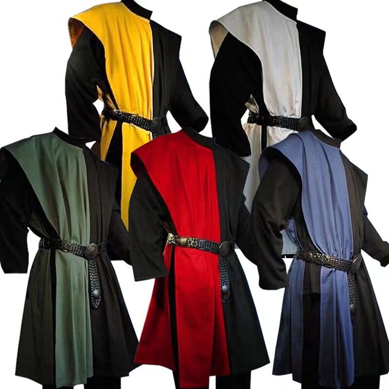 Retro Medieval Tabard Sleeveless Vest Renaissance Period Costume Knight Robe Performance Costume in Stock Retro Medieval Tabard Sleeveless Vest Renaissance Period Costume Knight Robe Performance Costume in Stock
