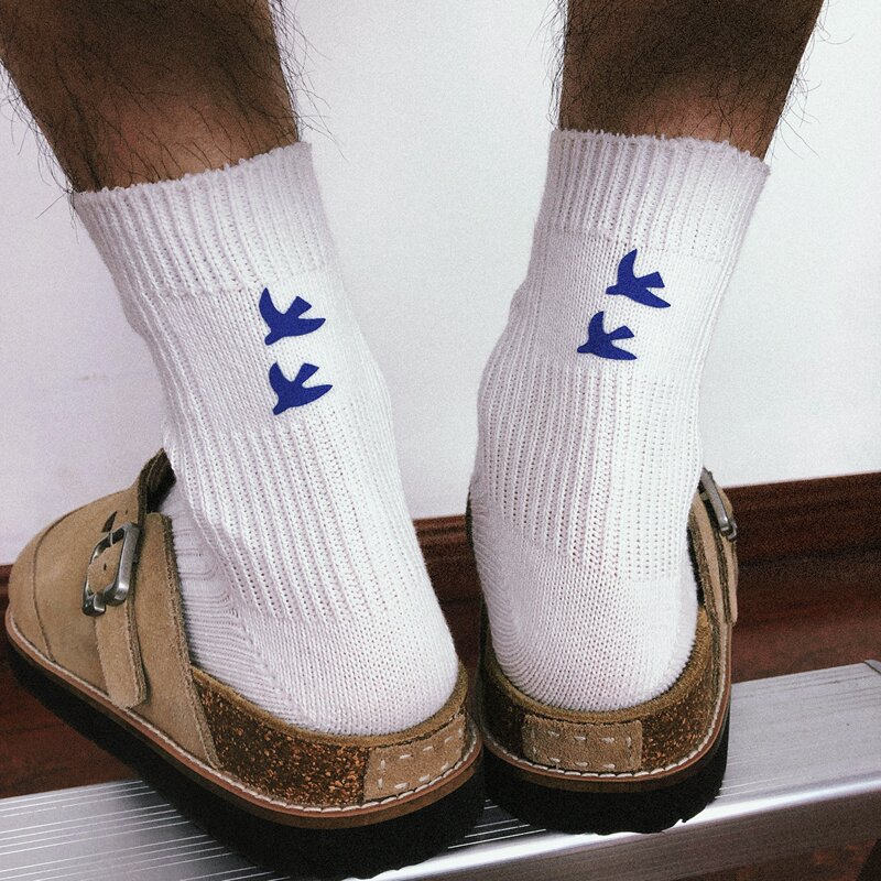 Treetallife Fun Socks with Bird Print, Cute Socks, Japanese Style Mid-Calf Socks, Short Socks, Couple Trendy Socks Treetallife Fun Socks with Bird Print, Cute Socks, Japanese Style Mid-Calf Socks, Short Socks, Couple Trendy Socks