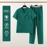 Эластичная быстросохнущая тонкая униформа врача подходит для мужчин и женщин, комбинезон, короткий рукав