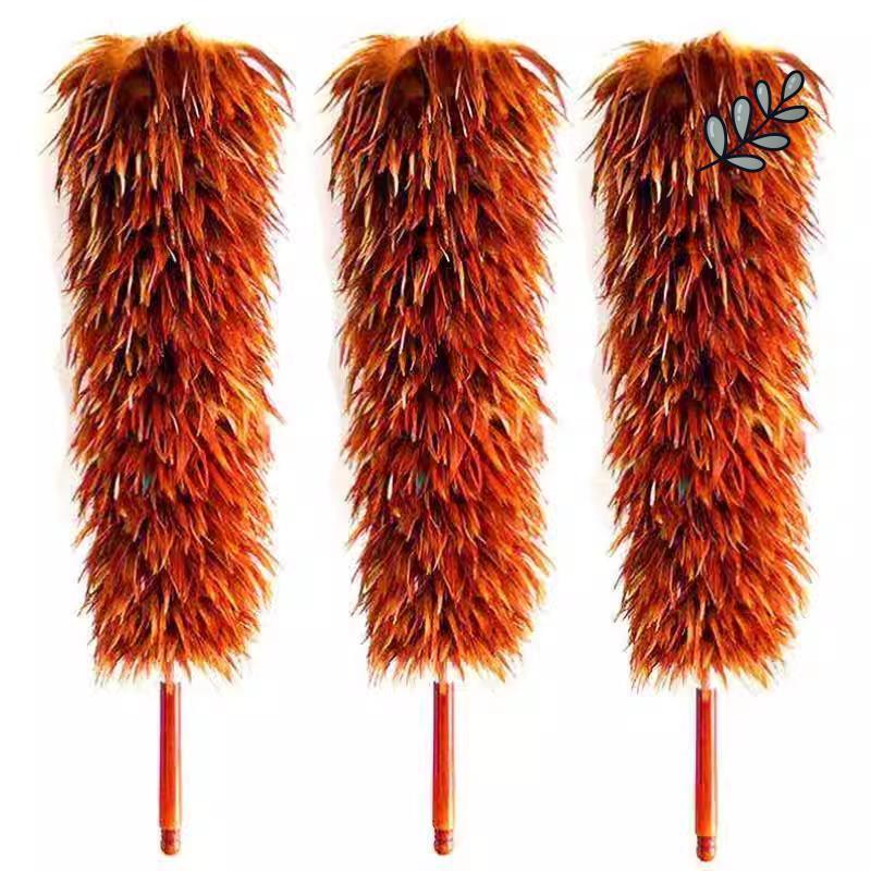 Feather Duster for Old-Style Cars and Home Use, for Sweeping Dust and Removing Dust, Does Not Shed Feathers Easily, for Ceilings, with a Long Extendable Handle