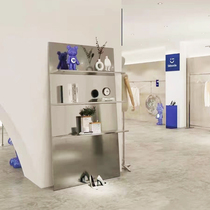 Stainless steel wall book newspaper and magazine rack ins style newspaper and magazine storage rack clothing store shoe bag display rack