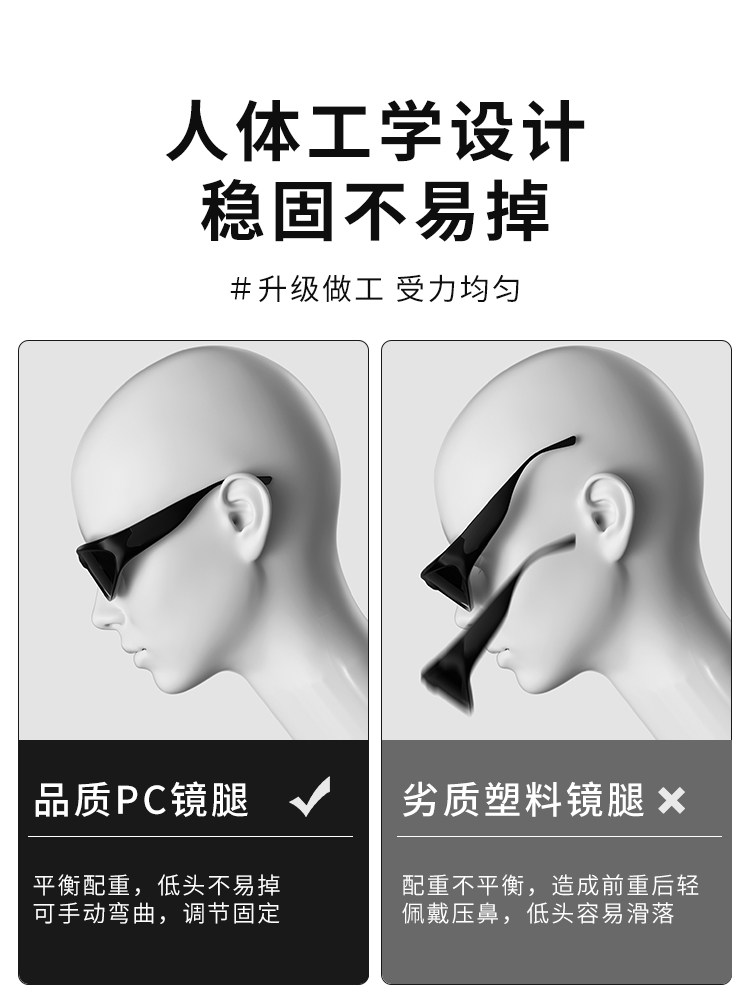 Cyberpunk Futuristic Y2K Sunglasses for Women, Outdoor Hiking, Millennial Style, Hot Girl Sunglasses for Men, 2025 New Style