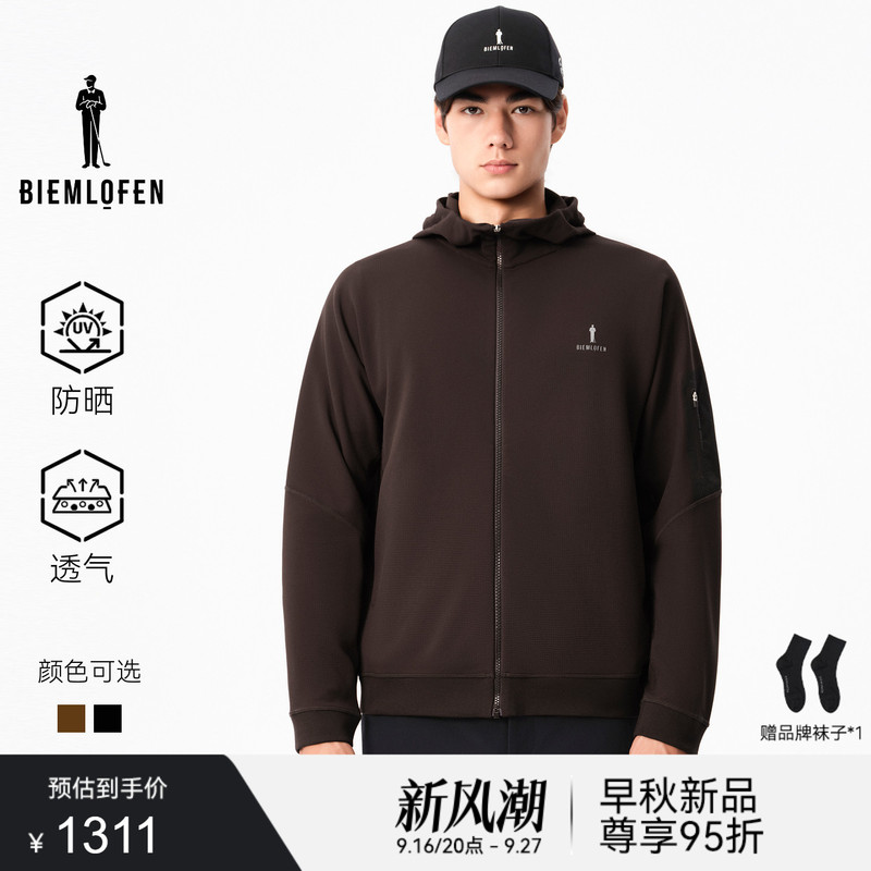 【Sun Protection】Biyinlefen Golf 2026 Autumn New Men's Waffle Breathable Lightweight Warm Zipper Jacket Coat 【Sun Protection】Biyinlefen Golf 2026 Autumn New Men's Waffle Breathable Lightweight Warm Zipper Jacket Coat