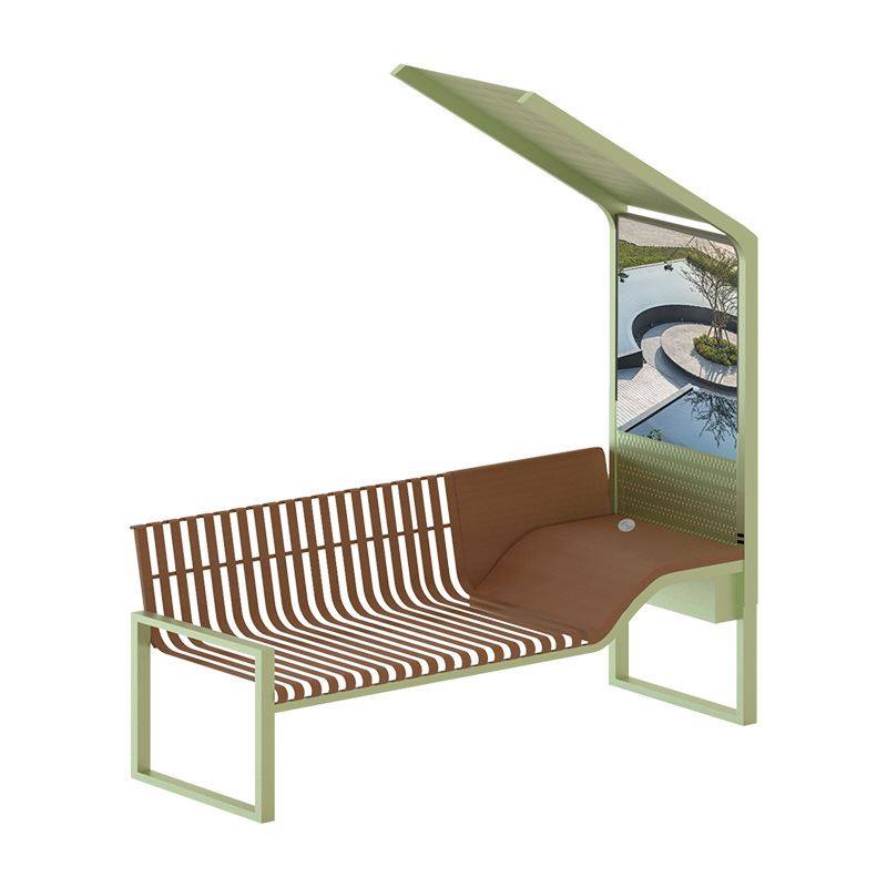 Smart Park Chair LED Photovoltaic Power Generation Outdoor Smart Chair Custom Solar USB Charging Leisure Chair-Taobao