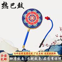 Tibetan daughter dance cowhide drum drum Reba drum performance flower drum props handle childrens fan peace drum out