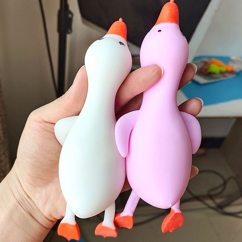 Net Red Big White Goose Decompression Toy Pinching and Lovely Enamelling Slow Rebound Ducks Cartoon Vent To Decompress The Little Toy-Taobao