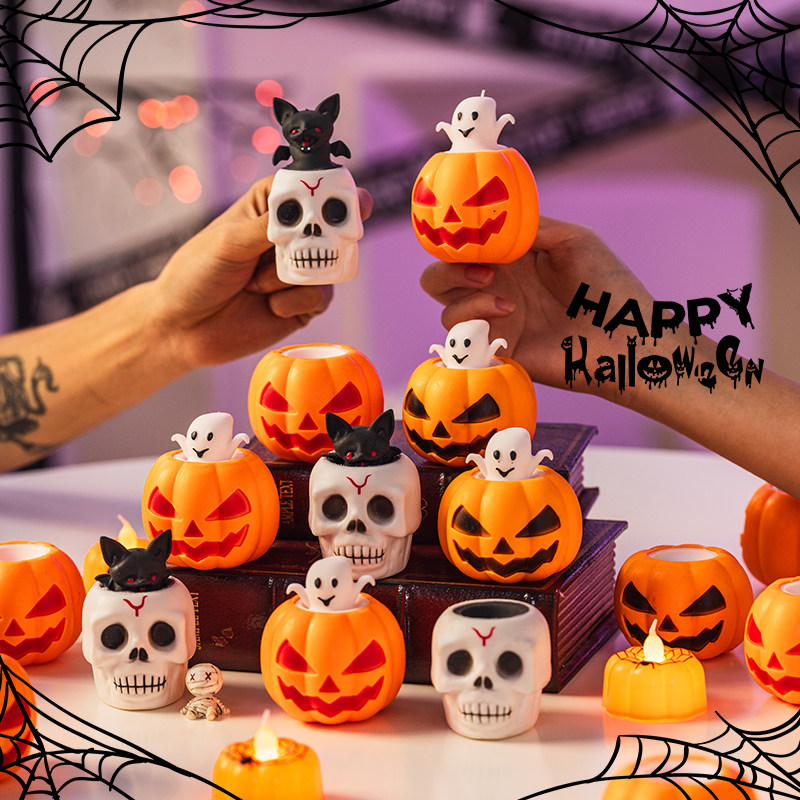 Halloween skull pumpkin sculpting toy, children's gift, kindergarten activity gift, decorative prop, ornament.