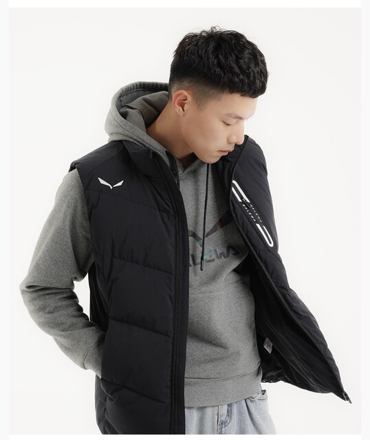 Tutusa Lehua Autumn and Winter Down Vest Men's Stand Collar Warm Windproof Down Vest 91027