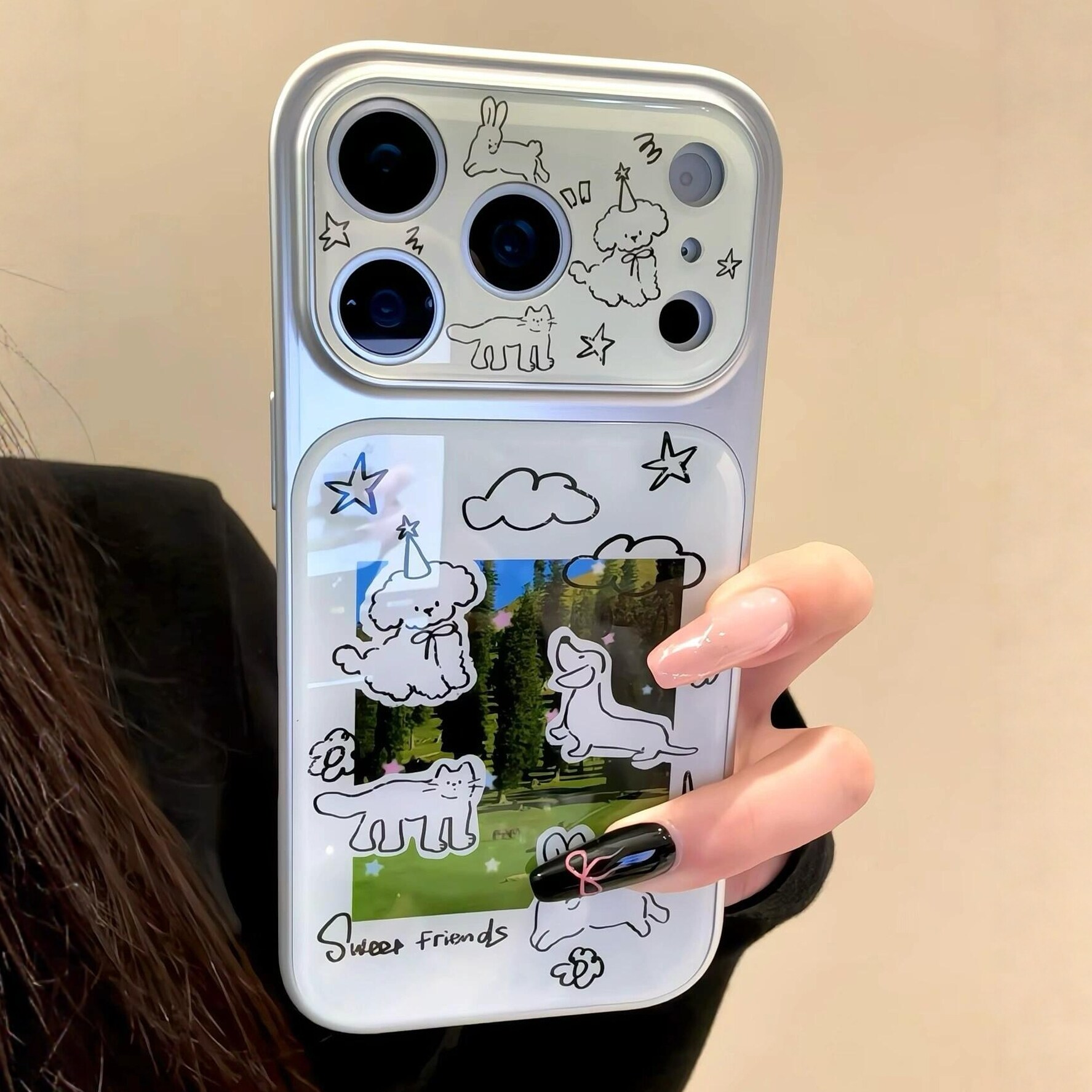 17 Air Forest Cat and Dog 16Plus Pluche Package with iPhone16pro, new 15 Pro Cute 13 A.S.S.