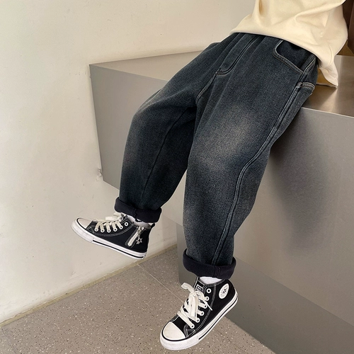 海妈家 Джинсы для мальчиков, демисезонные детские осенние штаны, подходит для подростков