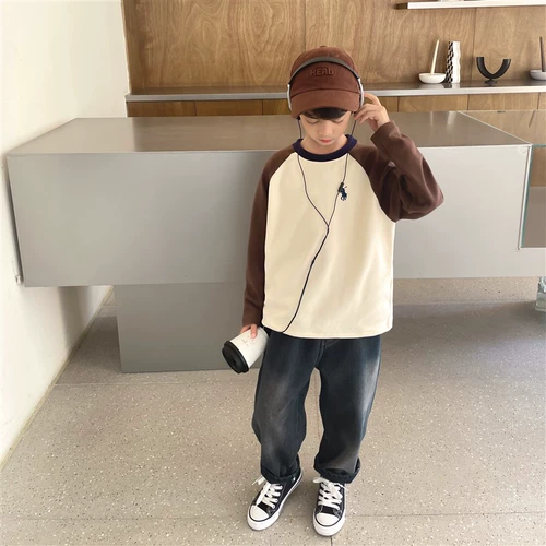 海妈家 Джинсы для мальчиков, демисезонные детские осенние штаны, подходит для подростков