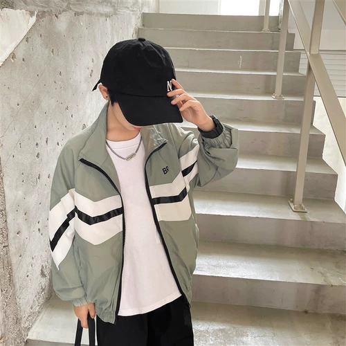 Весенняя детская осенняя куртка для мальчиков, весенний тонкий кардиган, детская одежда, подходит для подростков