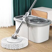 Step up thickened home spin drag dry and wet use free hand wash flat mop barrel sloppin drag deviner One drag net