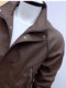 Chaqueta de cuero con cuello levantado de marca a la moda para hombre, chaqueta bonita de estilo coreano de alta gama, otoño e invierno, tops para hombre 2025