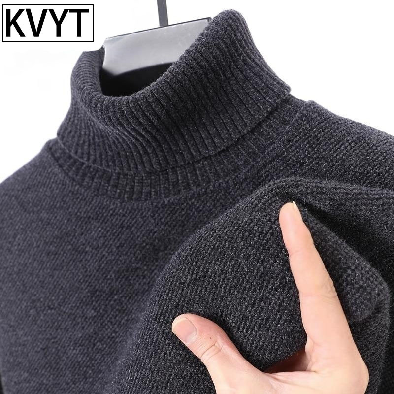 Chenille Turtleneck Sweater for Men, New Winter Style, Fleece-Lined and Thickened for Warmth, Men's Inner Layer Knitwear Chenille Turtleneck Sweater for Men, New Winter Style, Fleece-Lined and Thickened for Warmth, Men's Inner Layer Knitwear