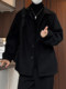 Trendy brand American short woolen coat for men 2026 new high-end British yuppie men's winter lapel coat