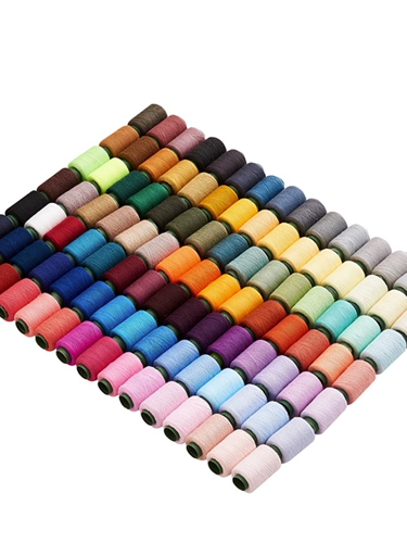 Домохозяйство Черно -белая полиэфирная хлопковая проволока 402 квадратная метра швейная машина линия ручной работы ручной швейной курт