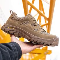 Breathable non-slip summer labor protection shoes Mesh cloth rubber sole work shoes steel toe labor protection safety shoes welder shoes