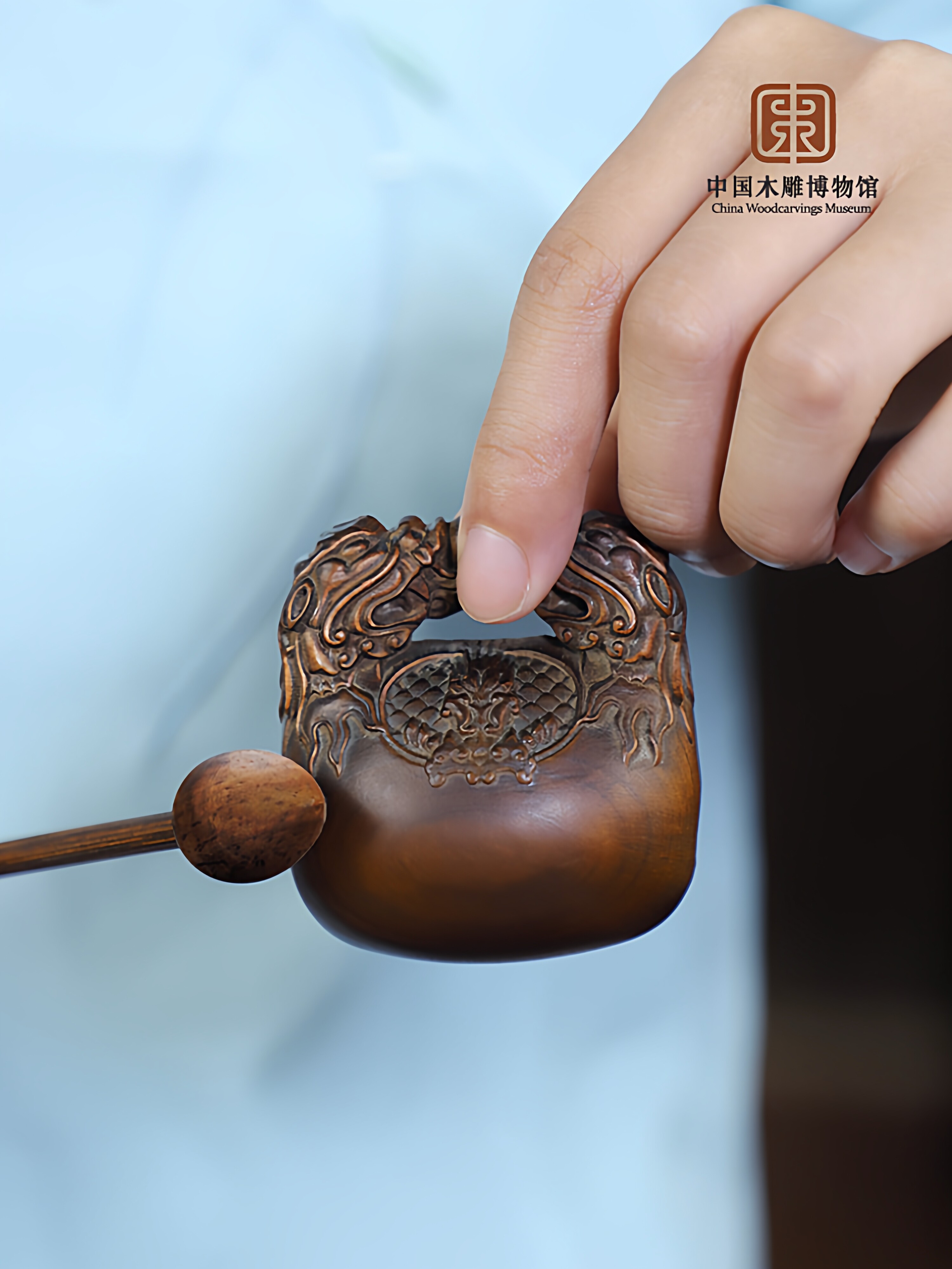 木魚解壓玩具 雙龍圖案功德套裝