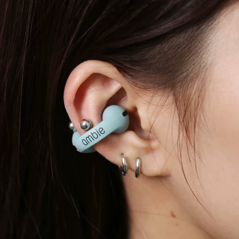 Беспроводные спортивные Bluetooth наушники-вставка с амбие-ушной зажимной клипсой AM-TW02