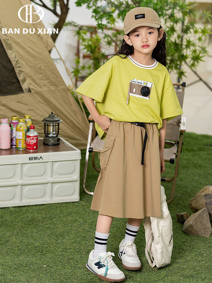亲子装女童夏装半身裙薄款透气2025年新款洋气韩版儿童夏季裙子潮