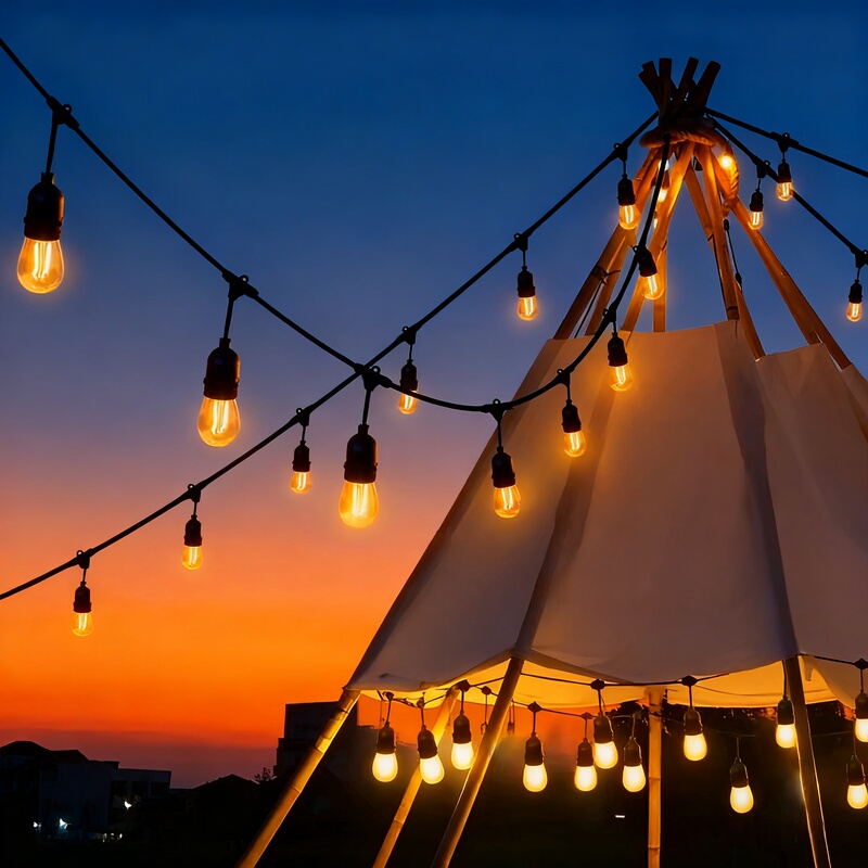 Outdoor Waterproof String Lights Decorative Light Heads Camping Tent Wedding Series Led Atmosphere String Lights Night Market Stall Lights Outdoor Waterproof String Lights Decorative Light Heads Camping Tent Wedding Series Led Atmosphere String Lights Night Market Stall Lights