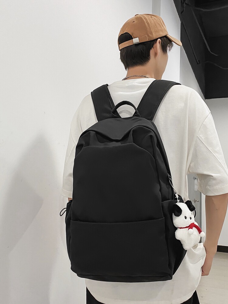 Kuang-Wei double shoulder bag men's brief about 100 hitch a large capacity computer travel backpack female junior high school student high school student-Taobao