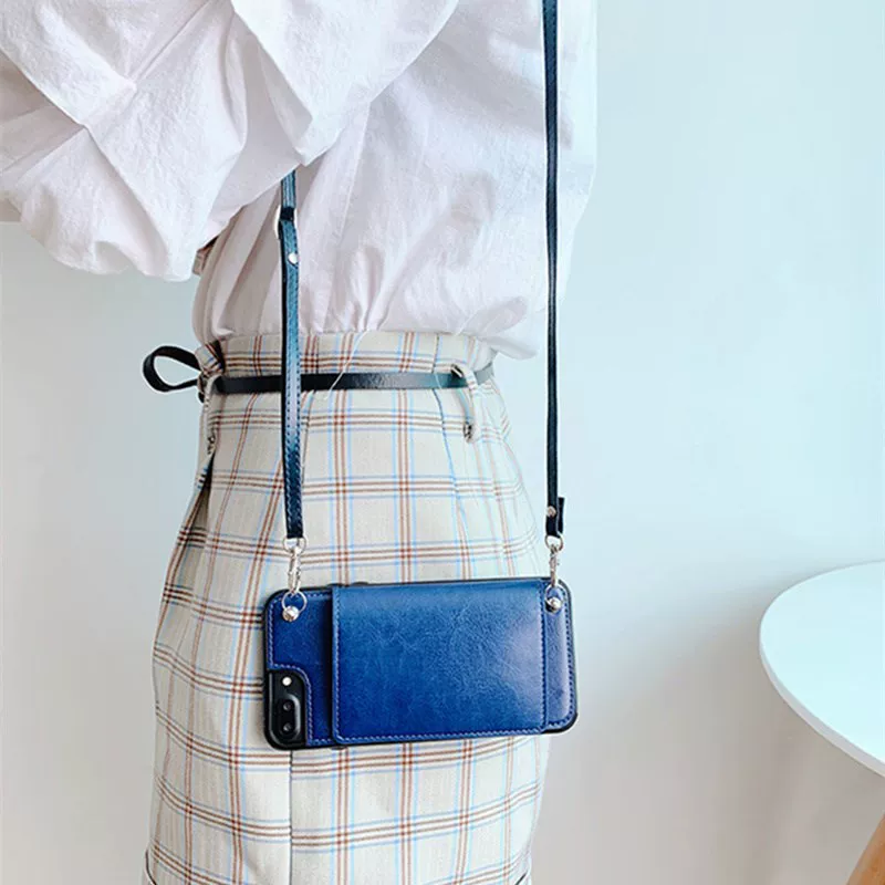 Wallet Phone Case With Strap for Samsung Galaxy S9 S10E S20