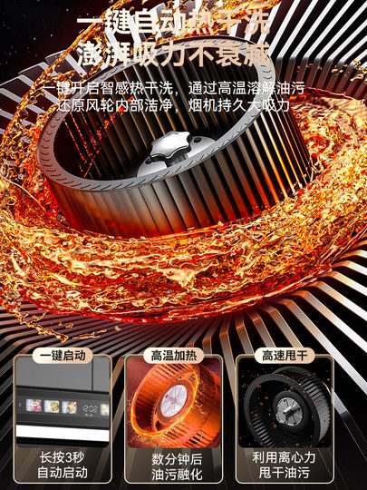 Royalstar Range Hood for Home Kitchen, Large Suction Power, New Model, No Need to Disassemble for Cleaning, Small Wall-Mounted Top-Side Dual Suction Range Hood