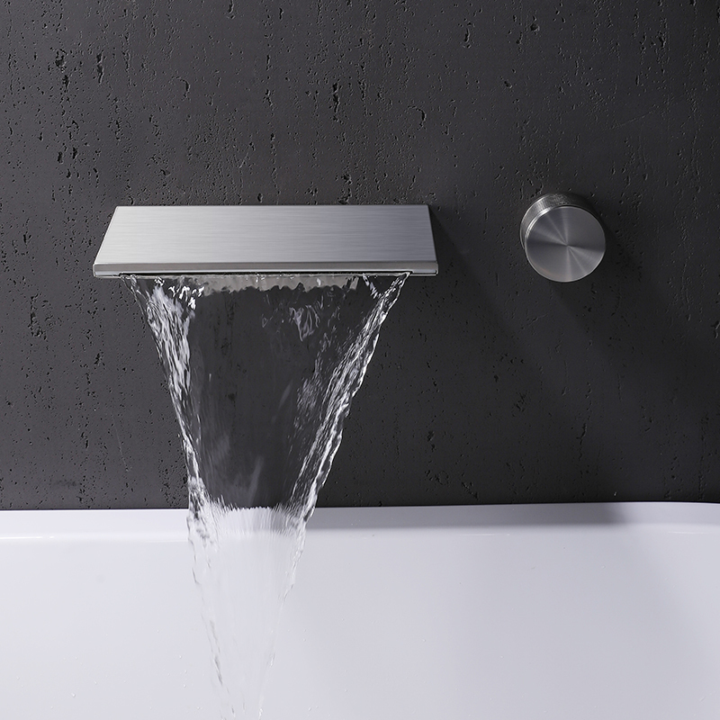 Xixing All-Copper Waterfall-Style Bathtub Faucet, Concealed Basin Faucet for Hot and Cold Water, Wall-Mounted Showerhead, Embedded Basin Xixing All-Copper Waterfall-Style Bathtub Faucet, Concealed Basin Faucet for Hot and Cold Water, Wall-Mounted Showerhead, Embedded Basin