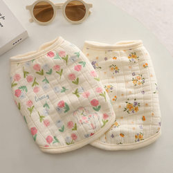 Pet Vest for Autumn and Winter, Warm and Fleece-Lined, Thickened for Small and Medium-Sized Dogs Like Teddy, Pomeranian, and Cats, Cotton Clothing, Sweater, Vest