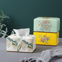 Creative Nordic style ins ceramic tissue box light luxury home European modern living room and restaurant decoration tissue box