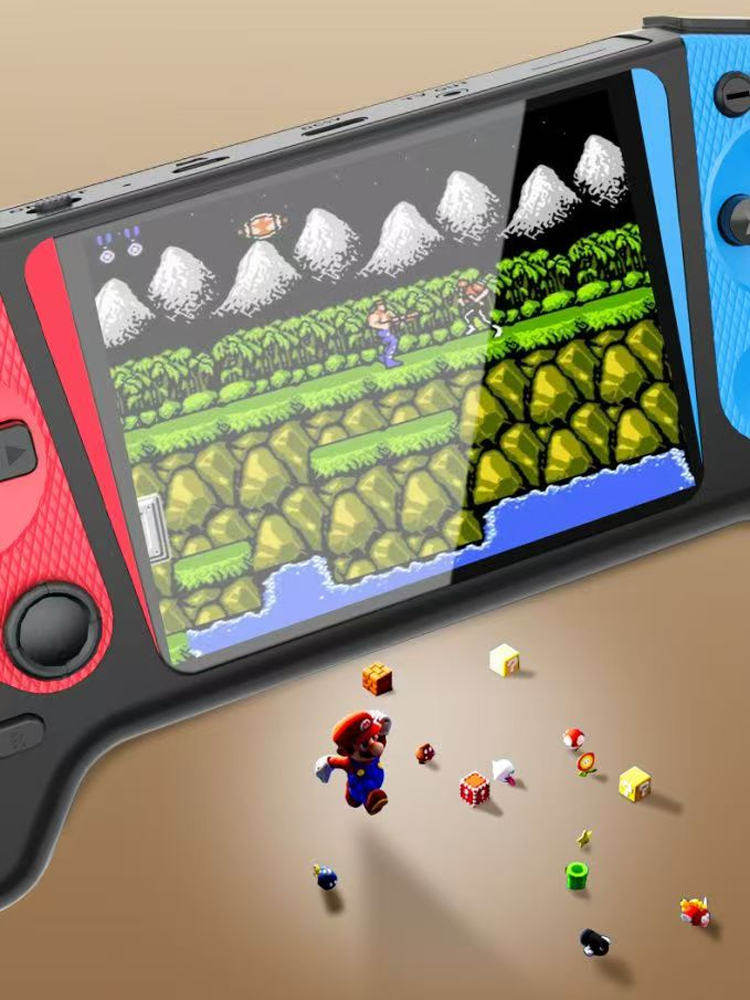 New Handheld Game Console, Children's Educational Toy, Nostalgic for Those Born in the 80S and 90S, 500 Games, Two-Player, Rechargeable, Can Be Connected to Tv