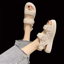 Anbi fairy style 2023 new summer sports versatile thick-soled student beach shoes Korean version of flat-soled womens shoes trend