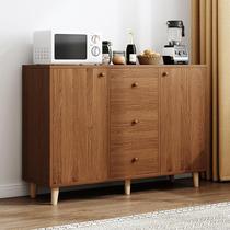 Wooden sideboard Nordic entrance cabinet simple modern restaurant sideboard storage cabinet black walnut tea cabinet storage cabinet