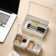 Drawer storage box built-in partition with lid transparent partition box desktop debris organization small items classification