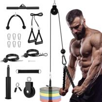 Home fitness equipment thickened shock-absorbing high-strength pull-rod triceps training high pull-down gantry pulley